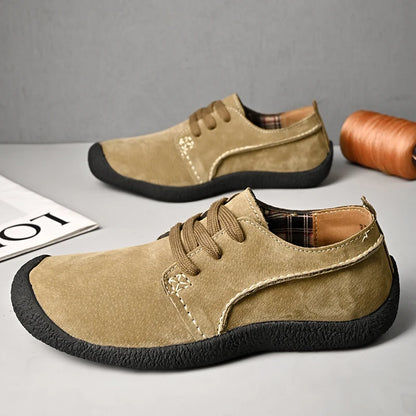 Suede Leather Outdoor Walking Sneakers