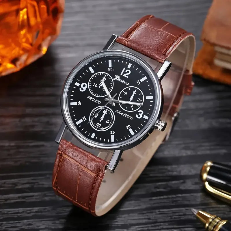 Classic Chrono Leather Watch