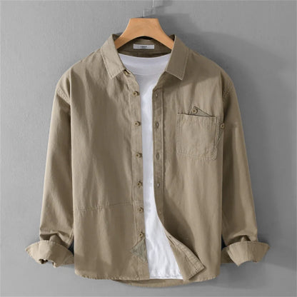Cotton Solid Long Sleeve Shirt
