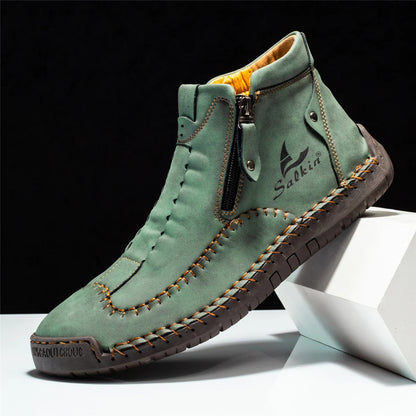 Calvino Leather Ankle Boots