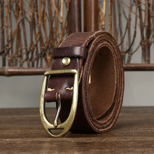 Copper-Crest Genuine Leather Belt