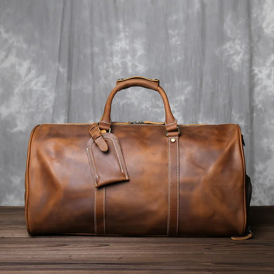 Full-Grain Leather Weekender Bag