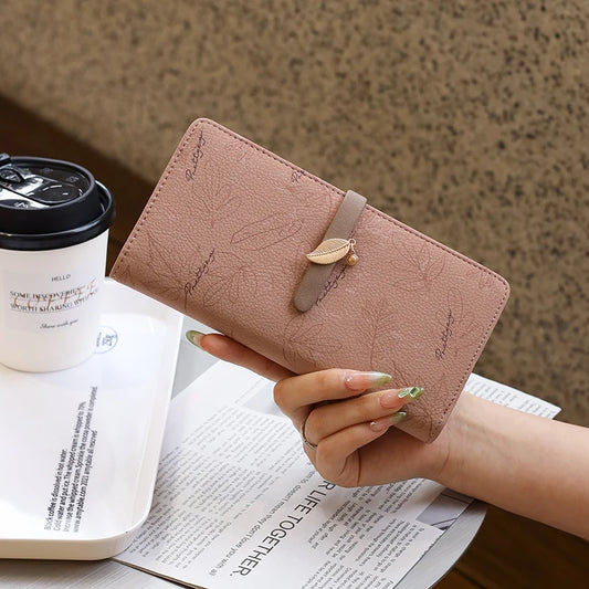 Floral Print Leather Wallet