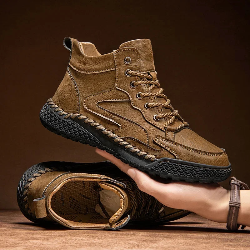 Winter Leather Hiking Ankle Boots