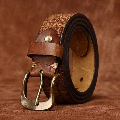 SCULPTED LEATHER BELT