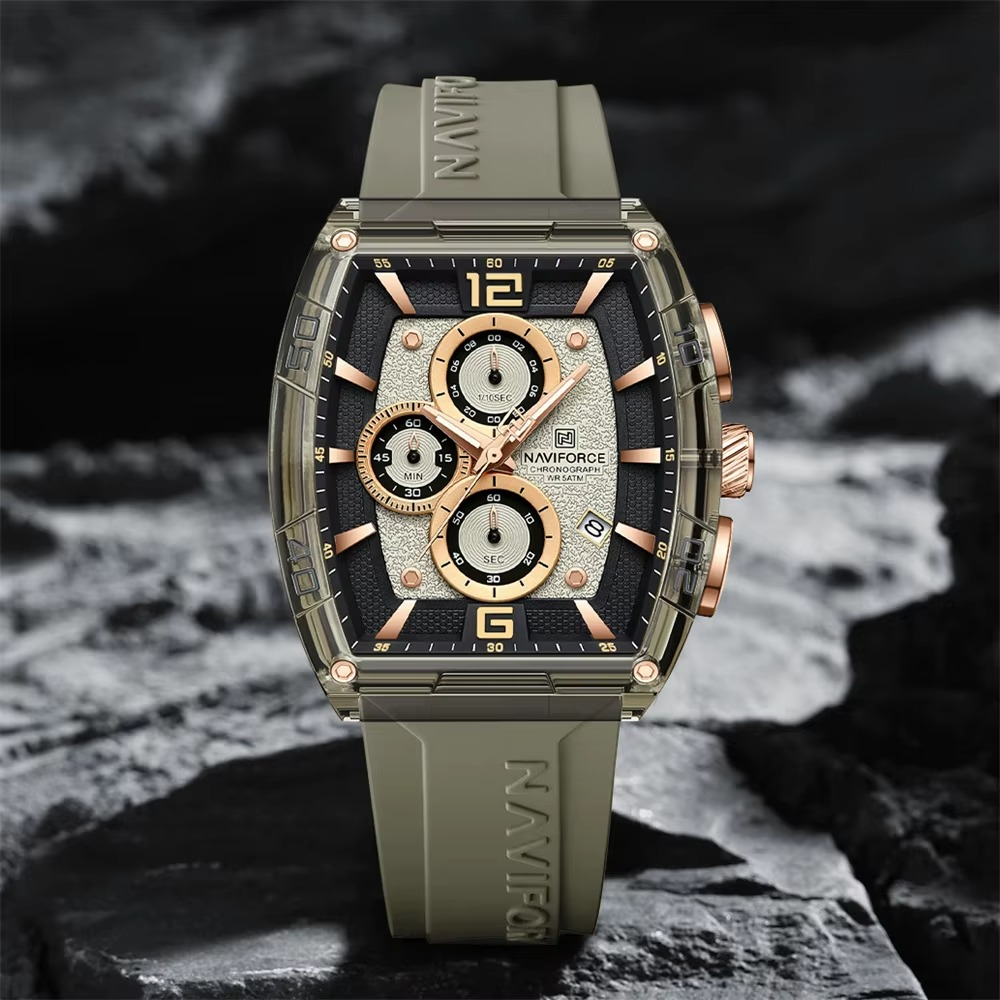 Chrono-Active Silicone Strap Watch