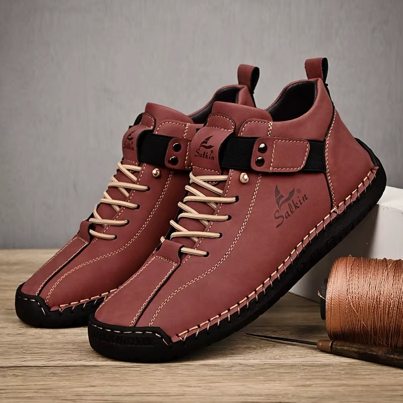 Vintage Split-Leather Fringe Sneakers