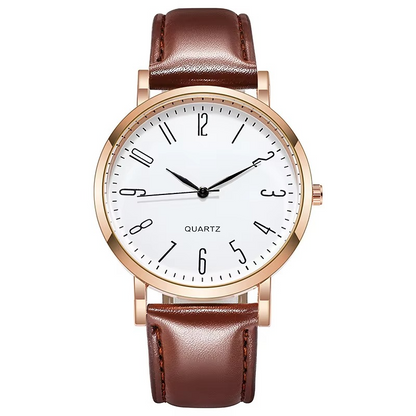 Vintage Leather Military Quartz Watch
