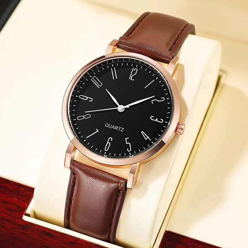 Vintage Leather Military Quartz Watch