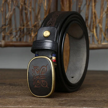 Vintage Brass Engrave Belt