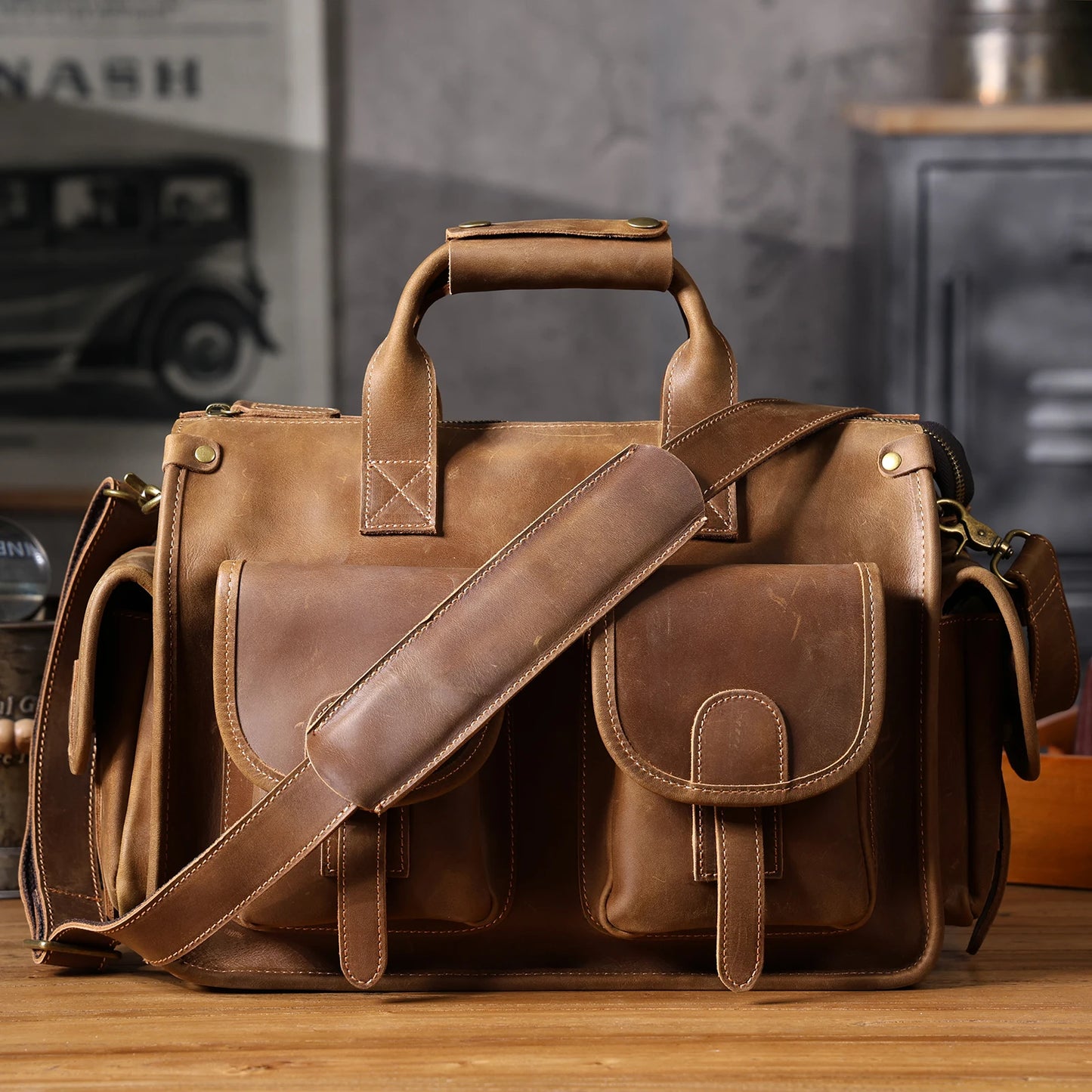 Marco Leather Workman Messenger