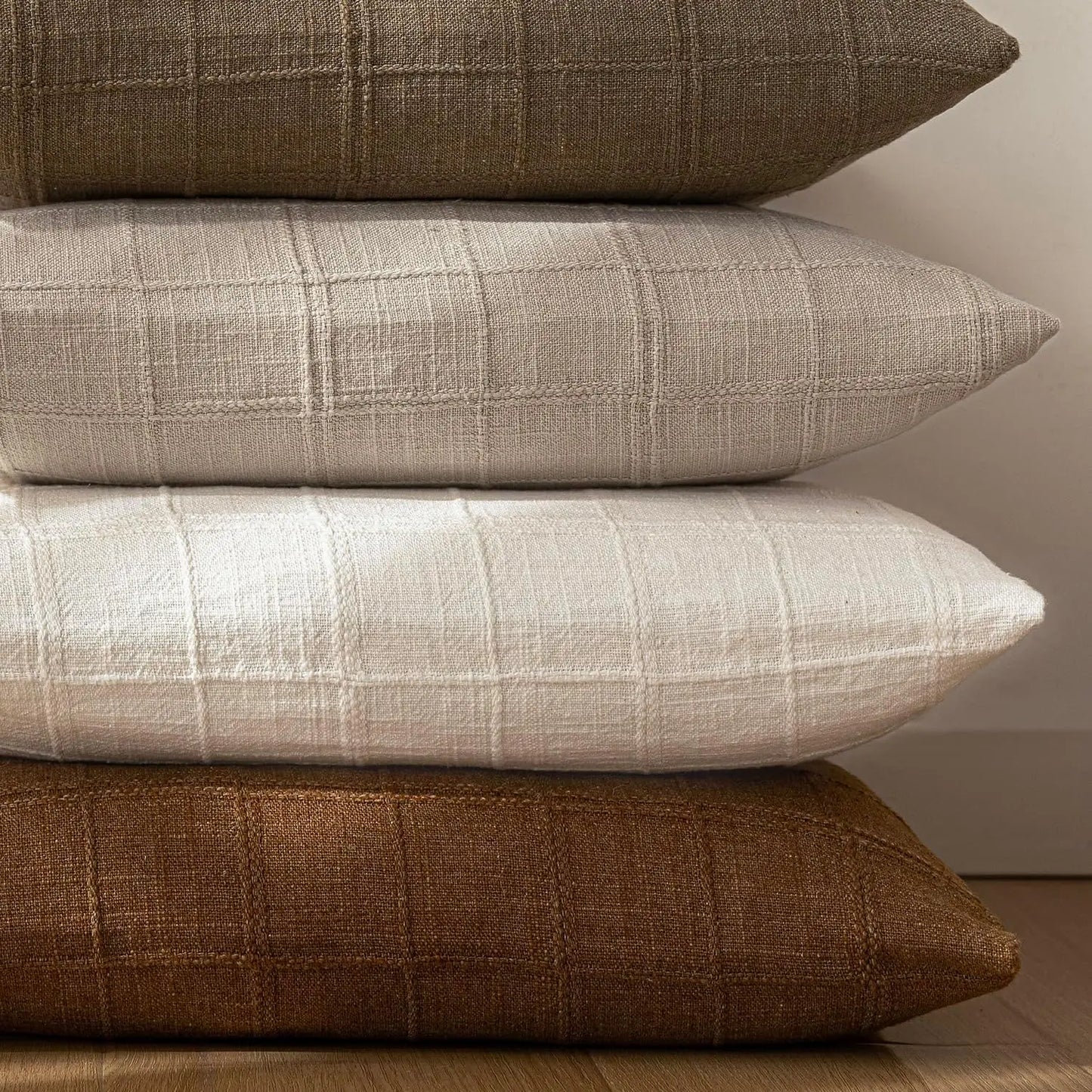 Luneth Linen Check Pillow Cover