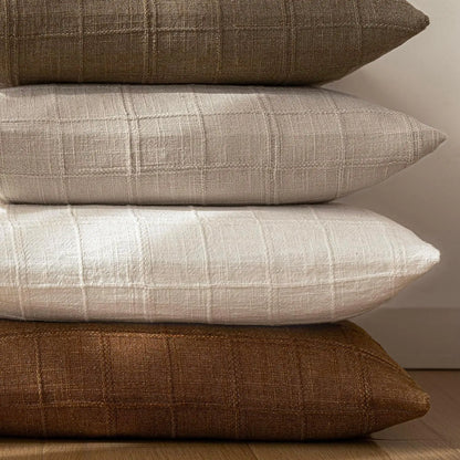 Luneth Linen Check Pillow Cover