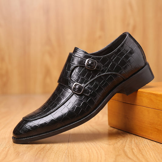 SCALED GRAIN LEATHER SHOES
