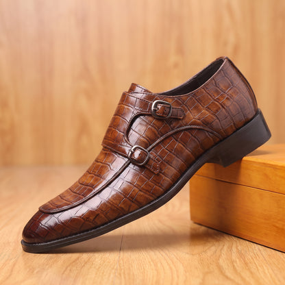 SCALED GRAIN LEATHER SHOES