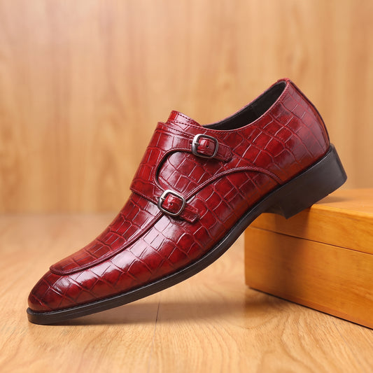 SCALED GRAIN LEATHER SHOES