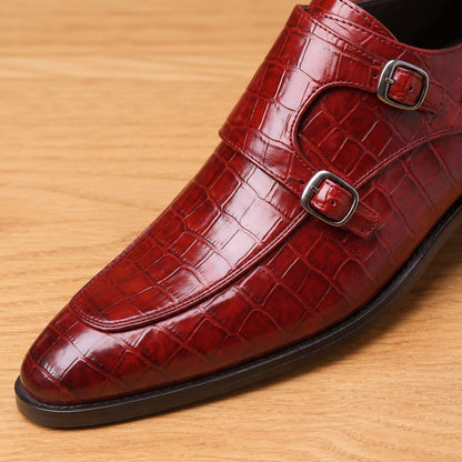 SCALED GRAIN LEATHER SHOES