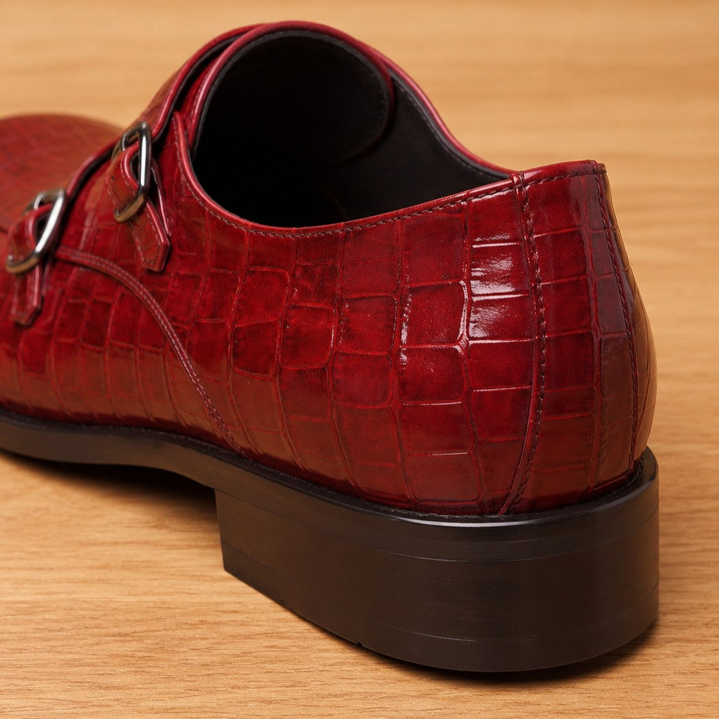 SCALED GRAIN LEATHER SHOES