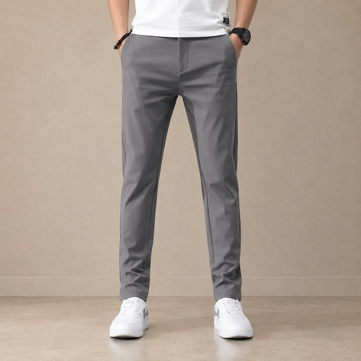 SLIM STRETCH CASUAL PANTS