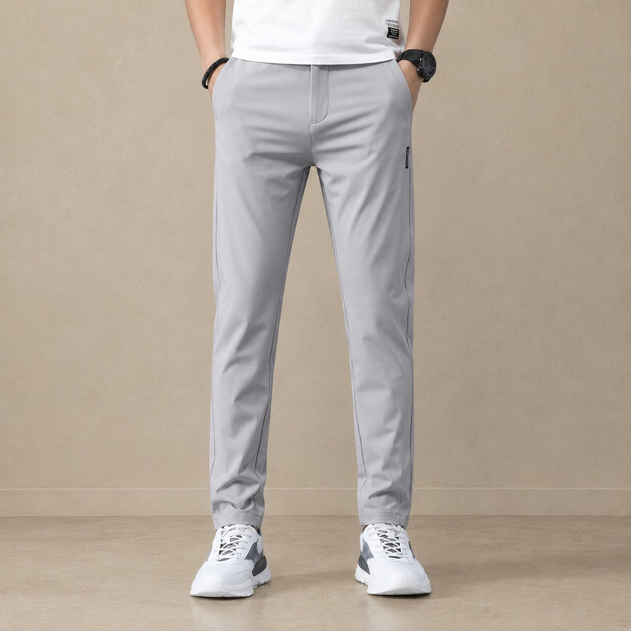 SLIM STRETCH CASUAL PANTS