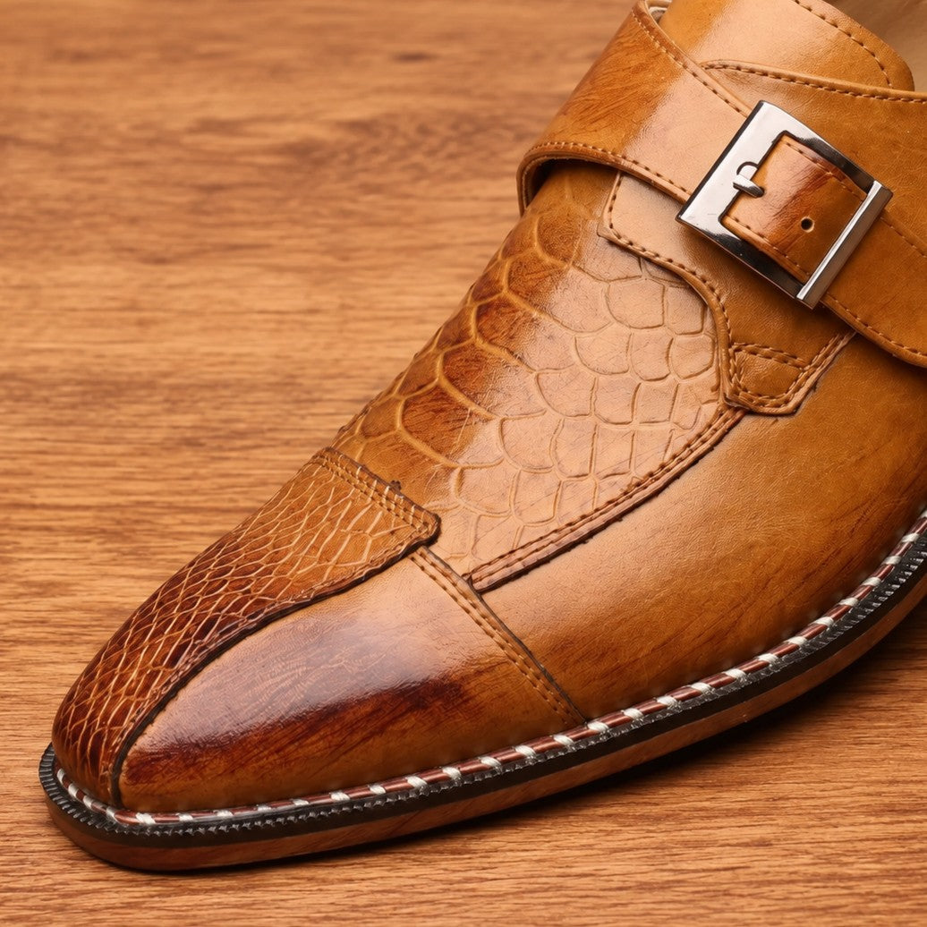SNAKESKIN MONK SHOES