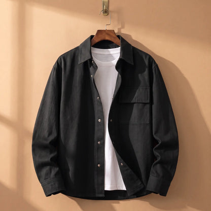 Snap Front Shirt in Black