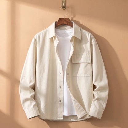 Snap Front Shirt in Cream