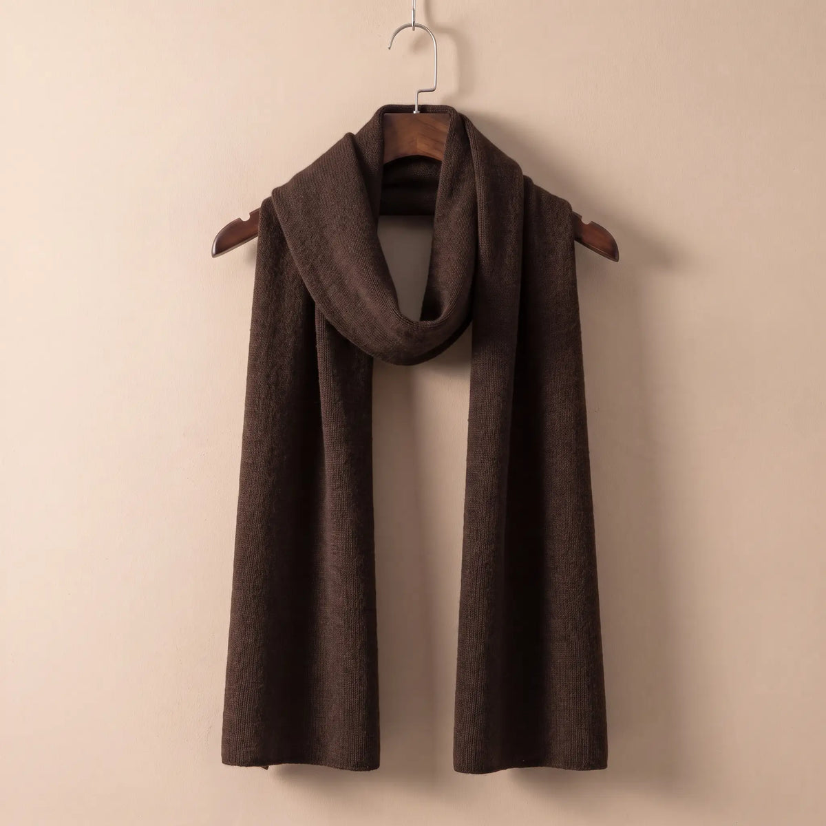 Soft Knit Scarf in Dark Brown