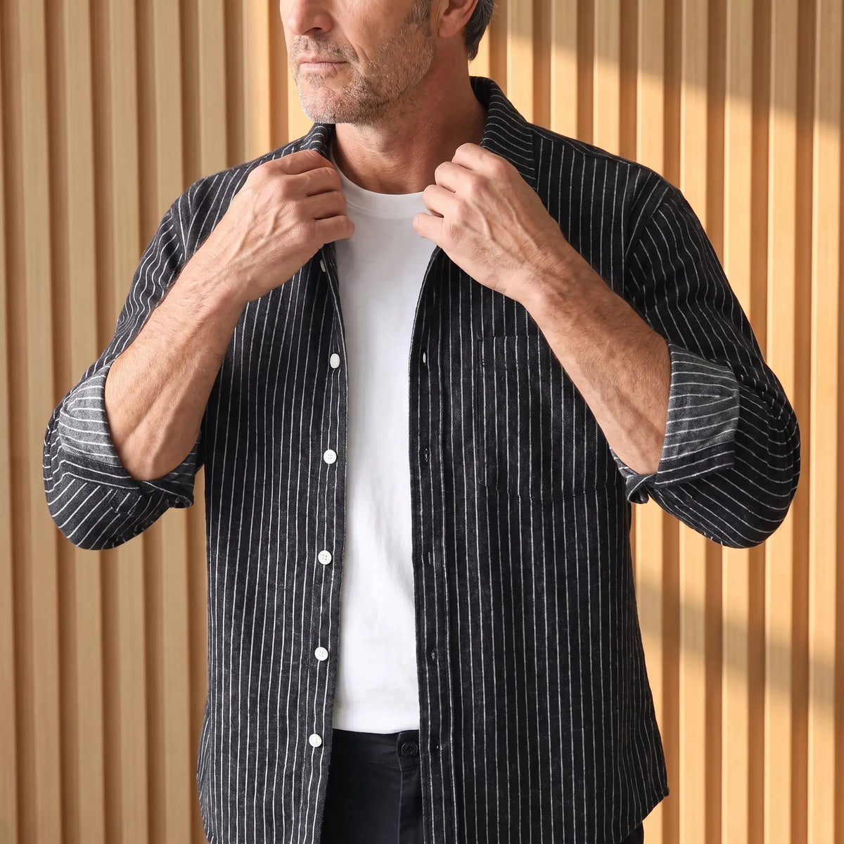 SOFT PINSTRIPE SHIRT Lifestyle