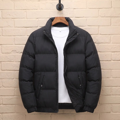 Stand Collar Puffer in Black