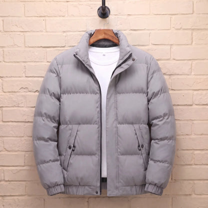 Stand Collar Puffer in Grey