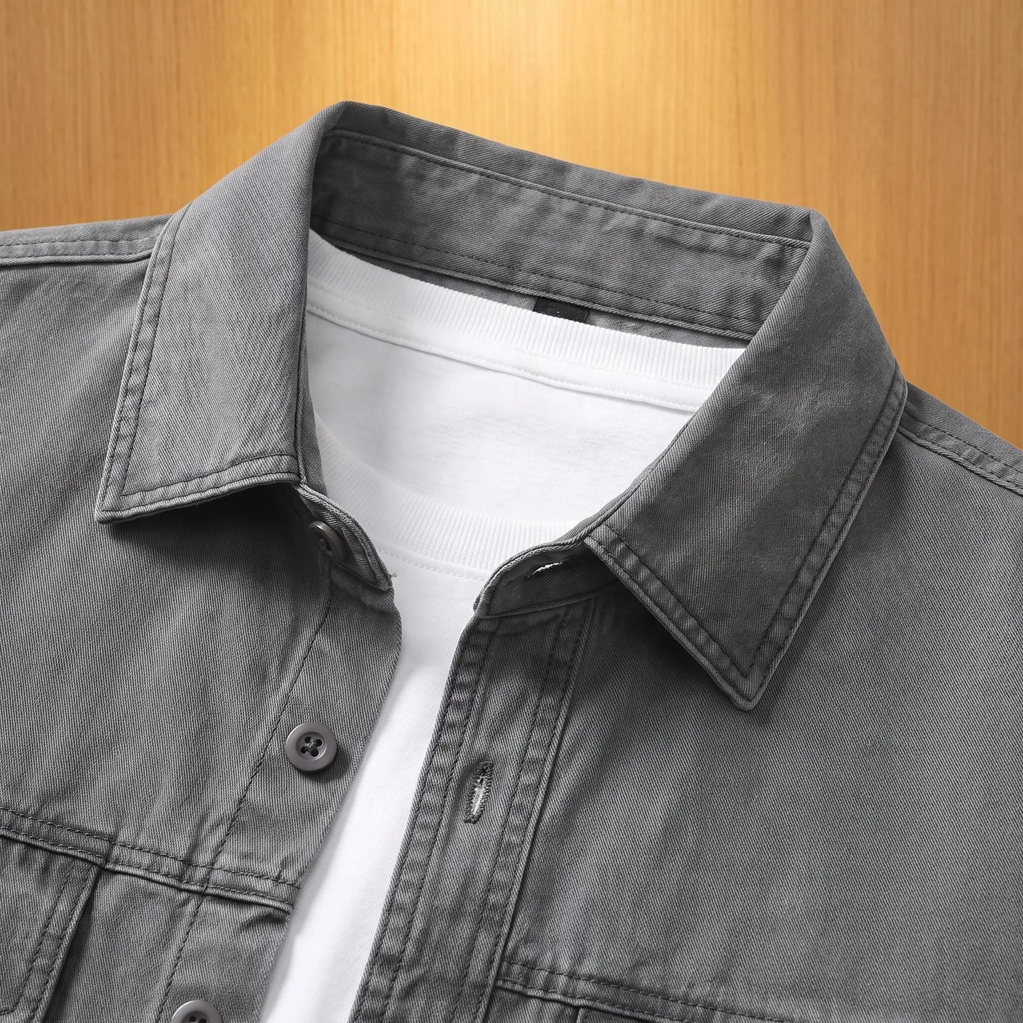 STONEWASH COTTON SHIRT