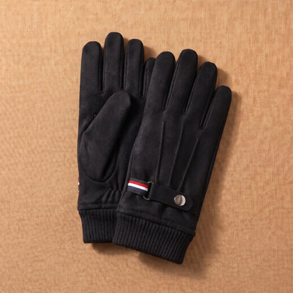 Strap Cuff Gloves in Black