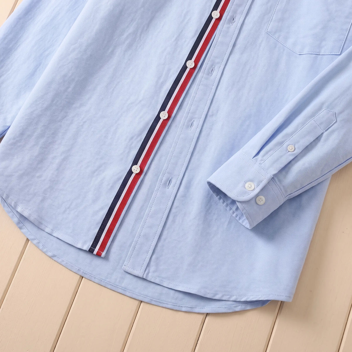 STRIPED PLACKET SHIRT Cuff Detail