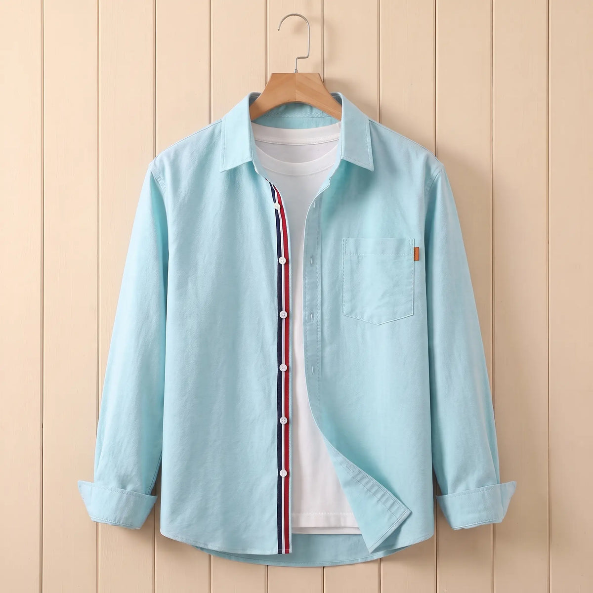 STRIPED PLACKET SHIRT Green