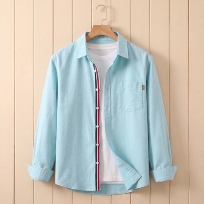 STRIPED PLACKET SHIRT Green