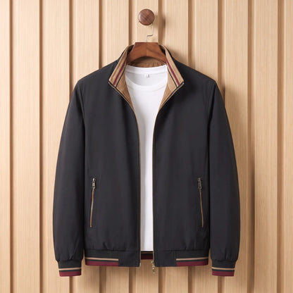 Stripe Trim Jacket in Black