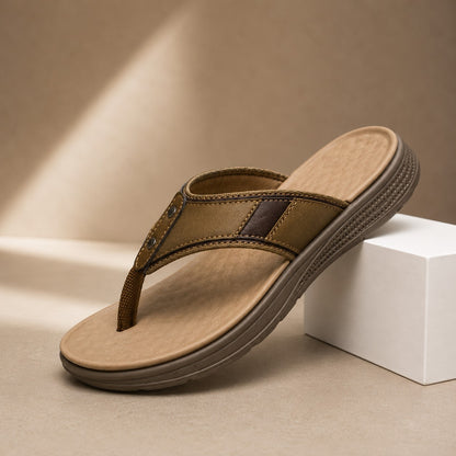 STUD LEATHER FLIP FLOPS