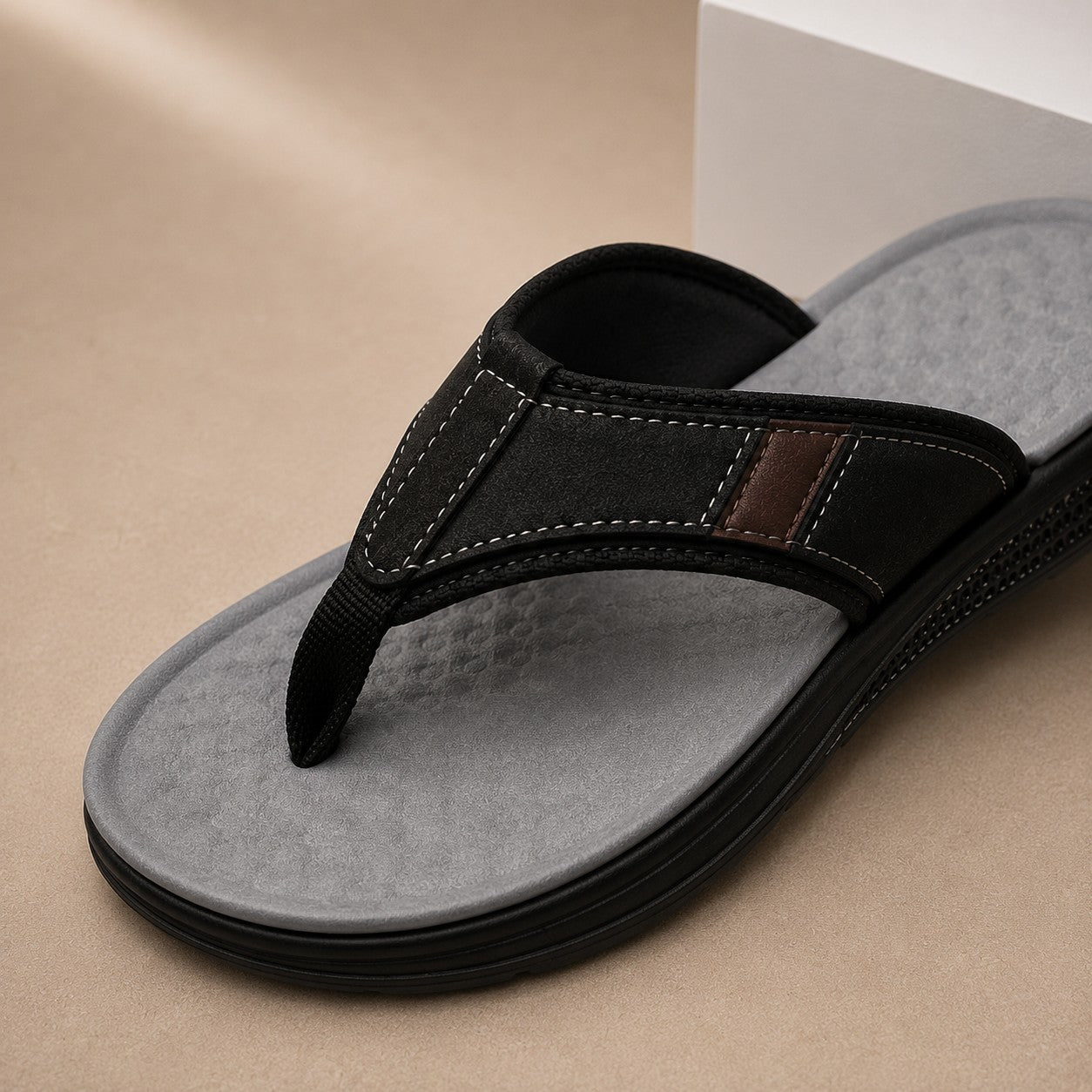 STUD LEATHER FLIP FLOPS