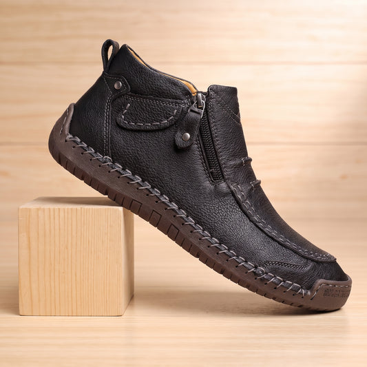 STURDY STITCHED ZIP BOOTS