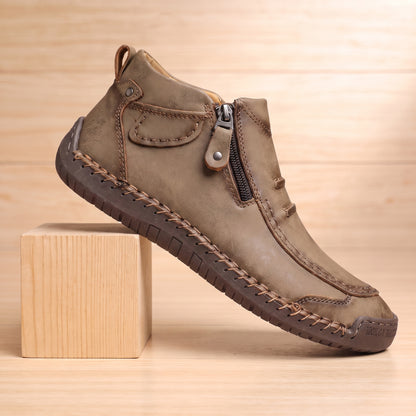 STURDY STITCHED ZIP BOOTS
