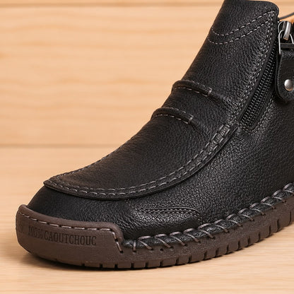 STURDY STITCHED ZIP BOOTS