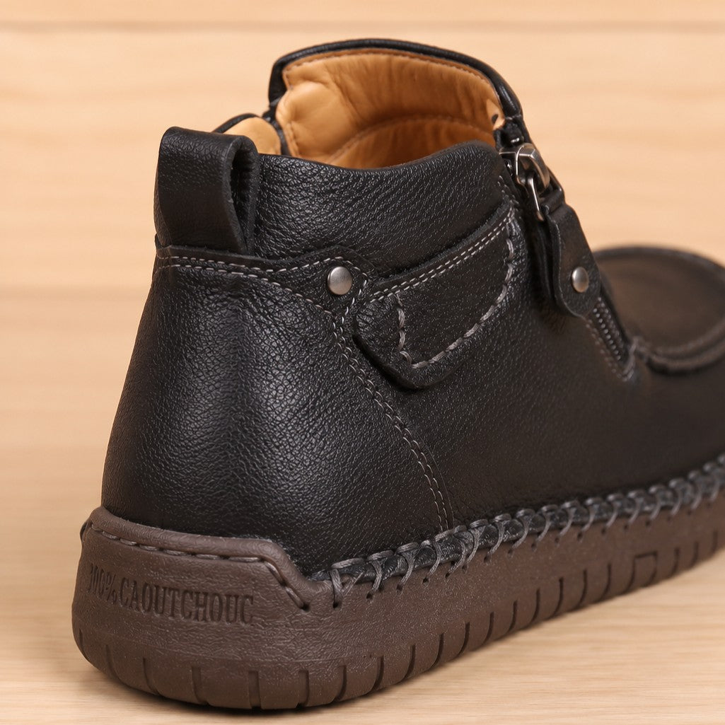 STURDY STITCHED ZIP BOOTS
