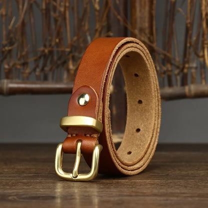 SLIM VINTAGE LEATHER BELT