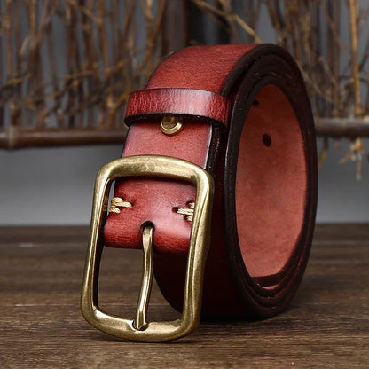 Matte Brass Buckle Belt