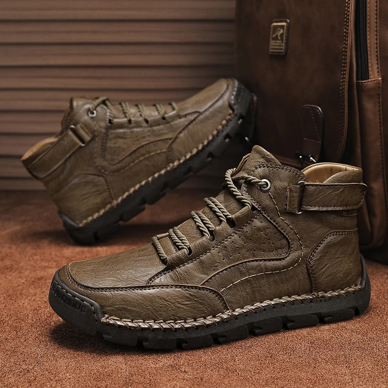Artigiano Hand-Stitched Leather Boots