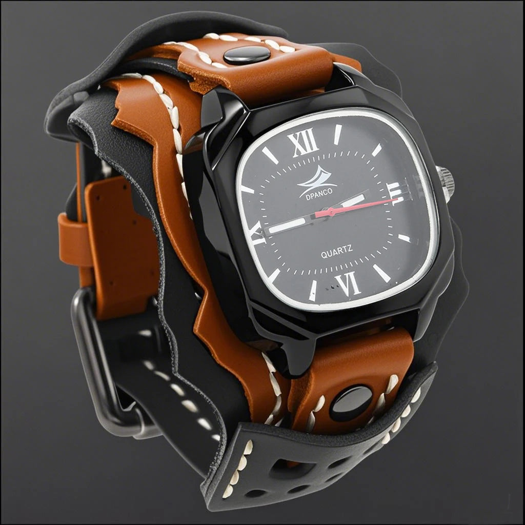Stoneedge Wide Strap Quartz Watch