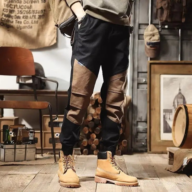 Patchwork Cargo Workwear Pants