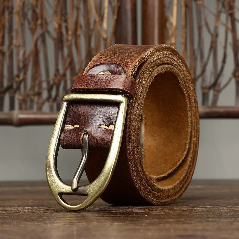 Copper-Crest Genuine Leather Belt