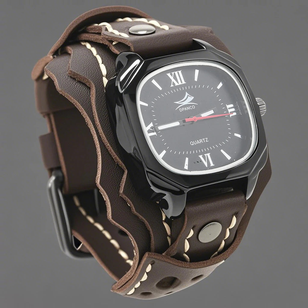Stoneedge Wide Strap Quartz Watch